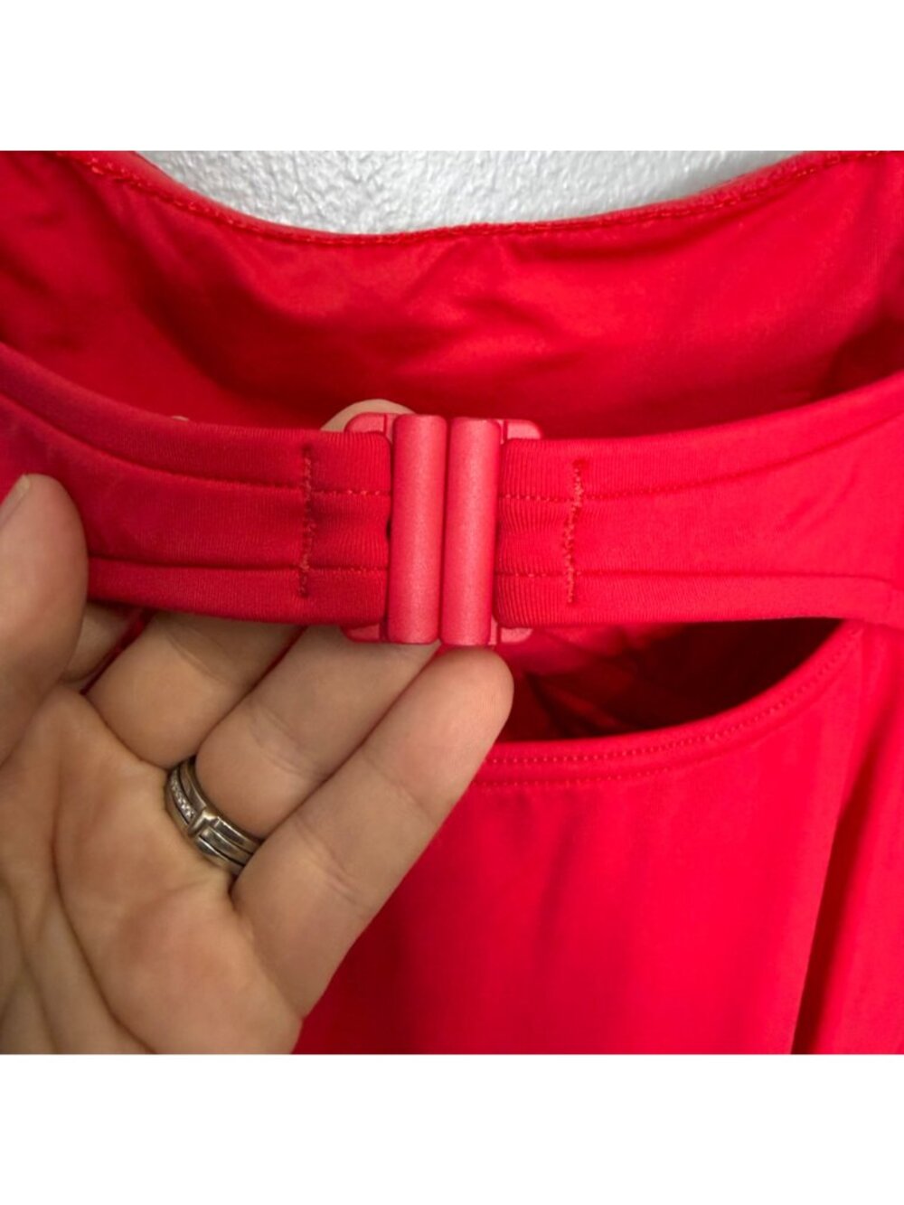 SEAFOLLY petal edge one piece swimsuit in chili red size US 8 DD - Picture 7 of 10